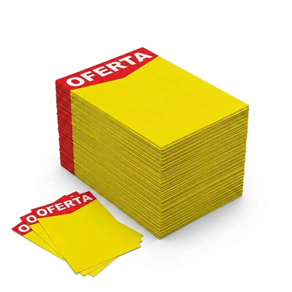 Placa De Oferta Pacote 50 Placas 45X65cm Promoções Preços Mercado