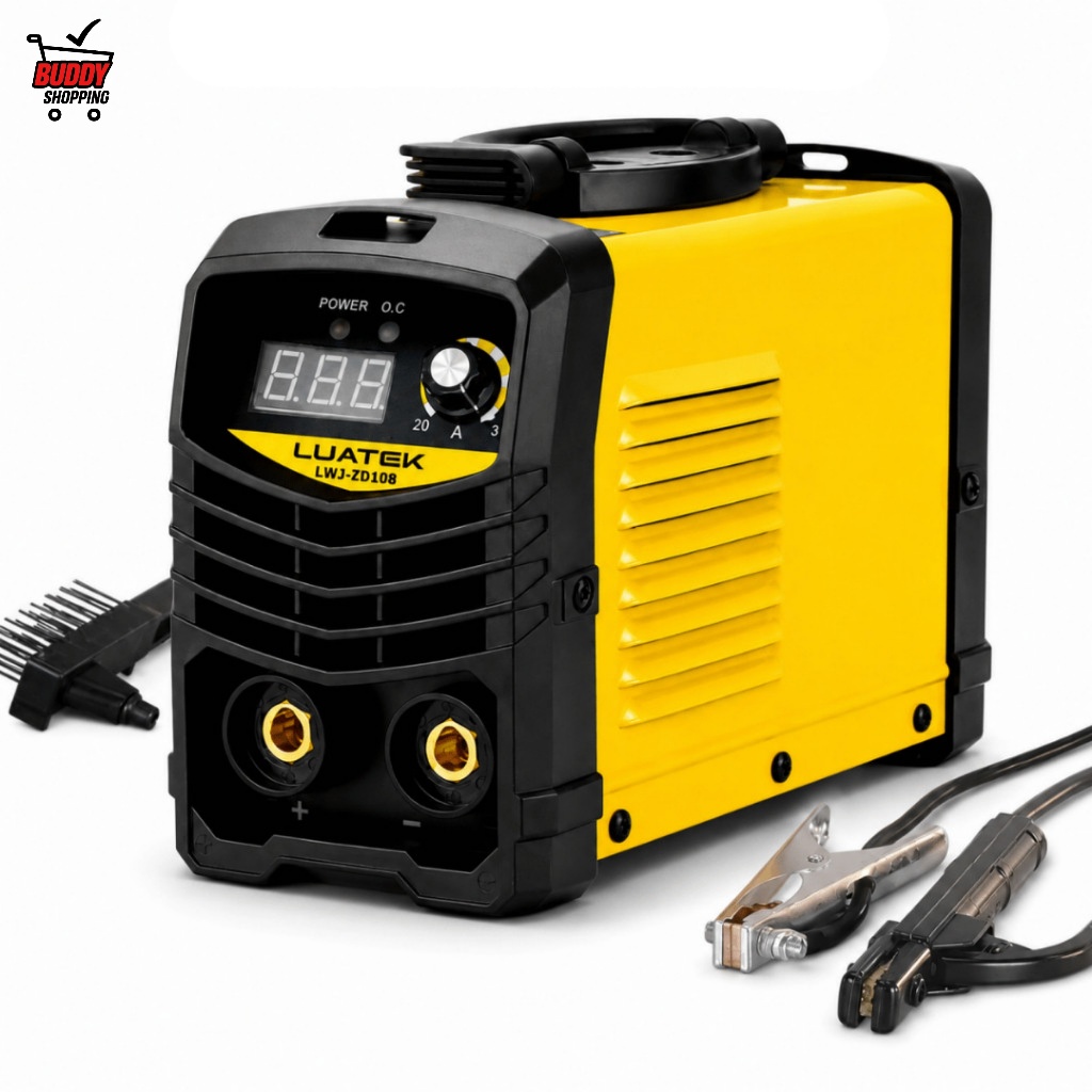Máquina de Solda Inversora 120A 220V Portátil com Display Digital e Acessórios LUATEK LWJ-ZD108