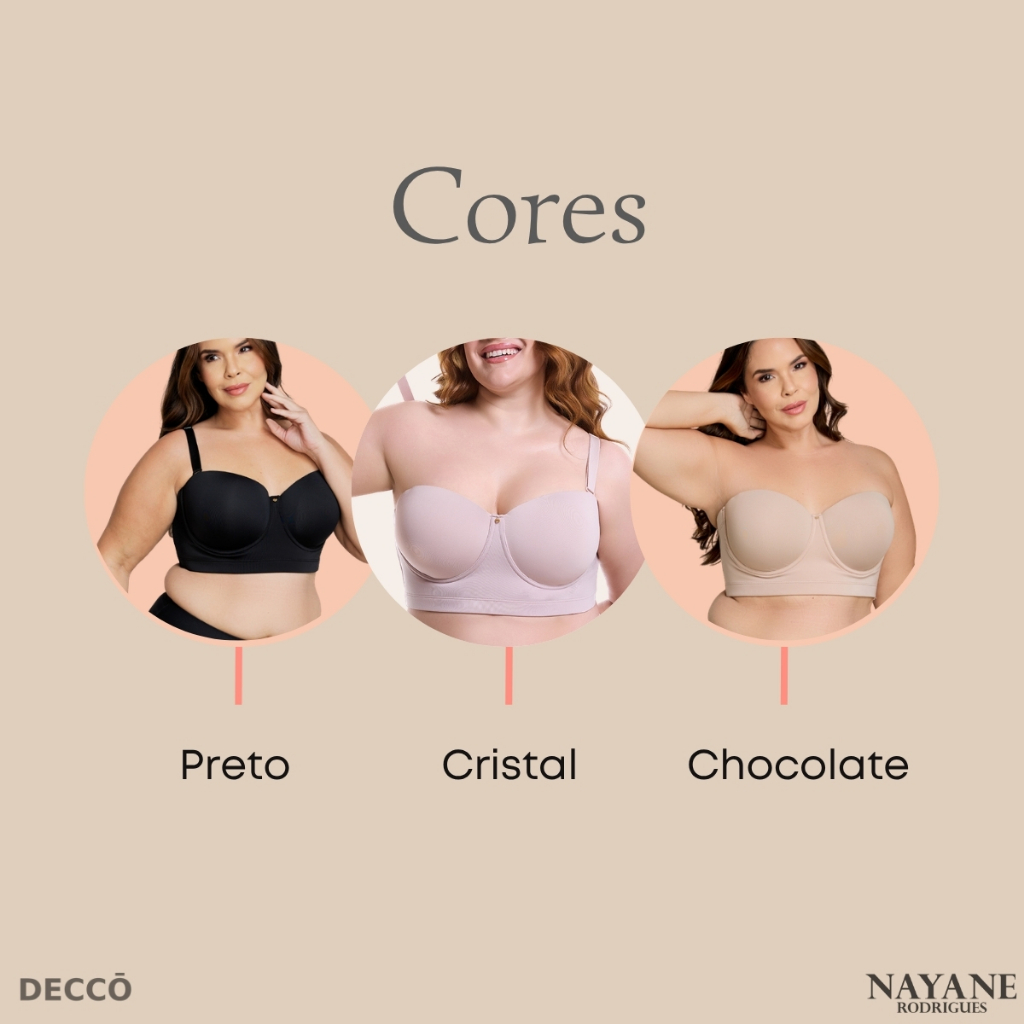 Sutia Tomara Que Caia Plus Size Versatil Ajuste Perfeito Sustentacao E Conforto · foto 2
