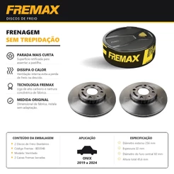 Par disco de Freio Ventilado Onix 2019 a 2024 Fremax