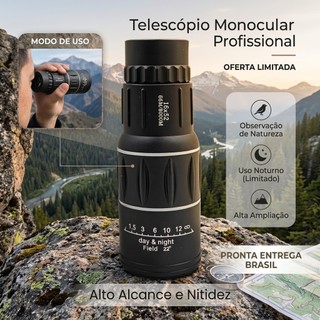 Super Monóculo Luneta Telescópio Profissional Tático 16x52 Zoom Até 8km