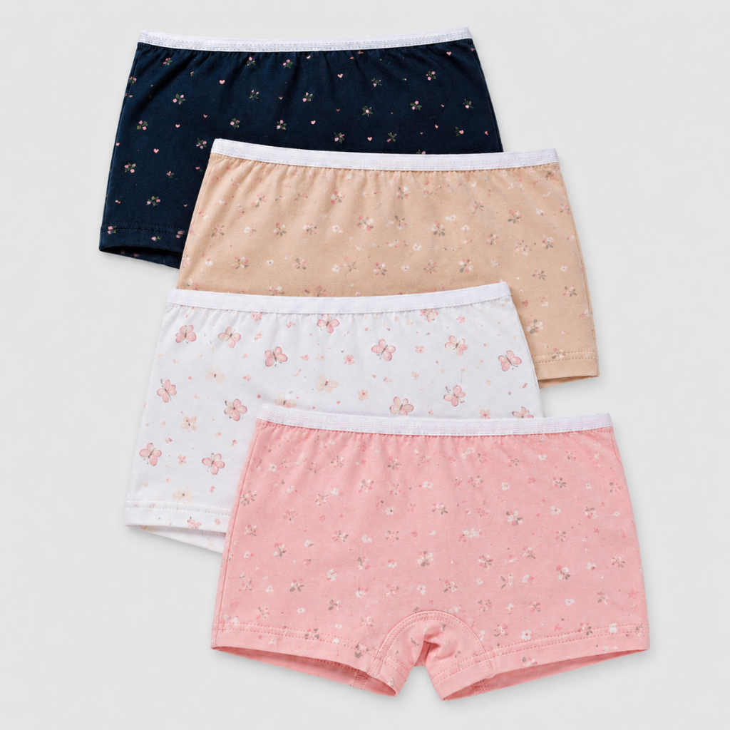 Kit 9 Calcinhas Shortinho Infantil 100% Algodão Confortável Alta Qualidade Estampas Sortidas