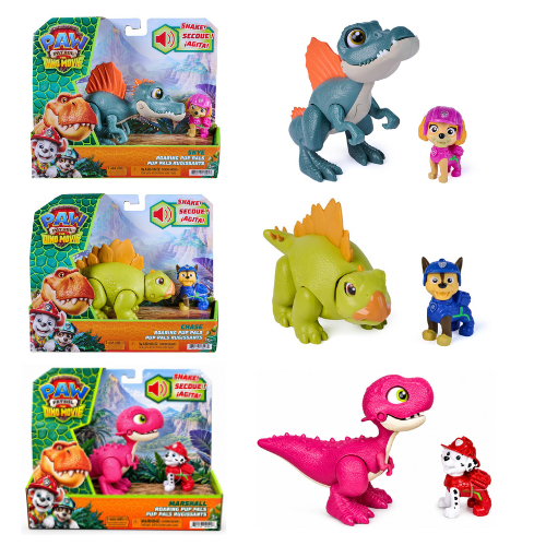 Pack 2 Bonecos Patrulha Canina Uma Aventura Dino Com Som - Sunny Brinquedos
