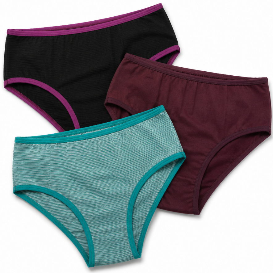 Kit 4 Calcinhas Infantis Menina 100% Algodão Macias Confortáveis e Respiráveis Sortidas