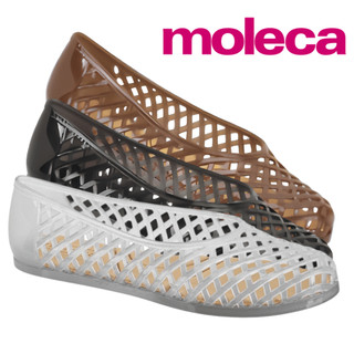 Sapatilha Feminina Moleca Jelly Transparente Ana Castela Confortável Original Verão Cristal Preto Chocolate