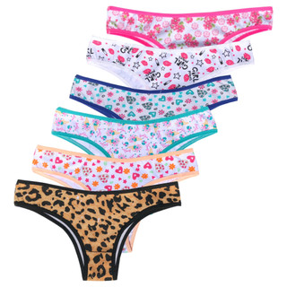 Kit 10 Calcinhas Femininas Estampadas de Algodão Confortáveis com Forro