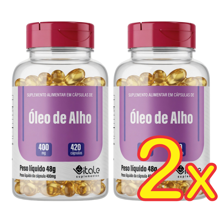 Kit 2X Óleo de Alho em cápsulas - 120 capsulas Vitale