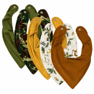 Babador Bandana Bebê Impermeável, Kit 5, Premium Eternizare