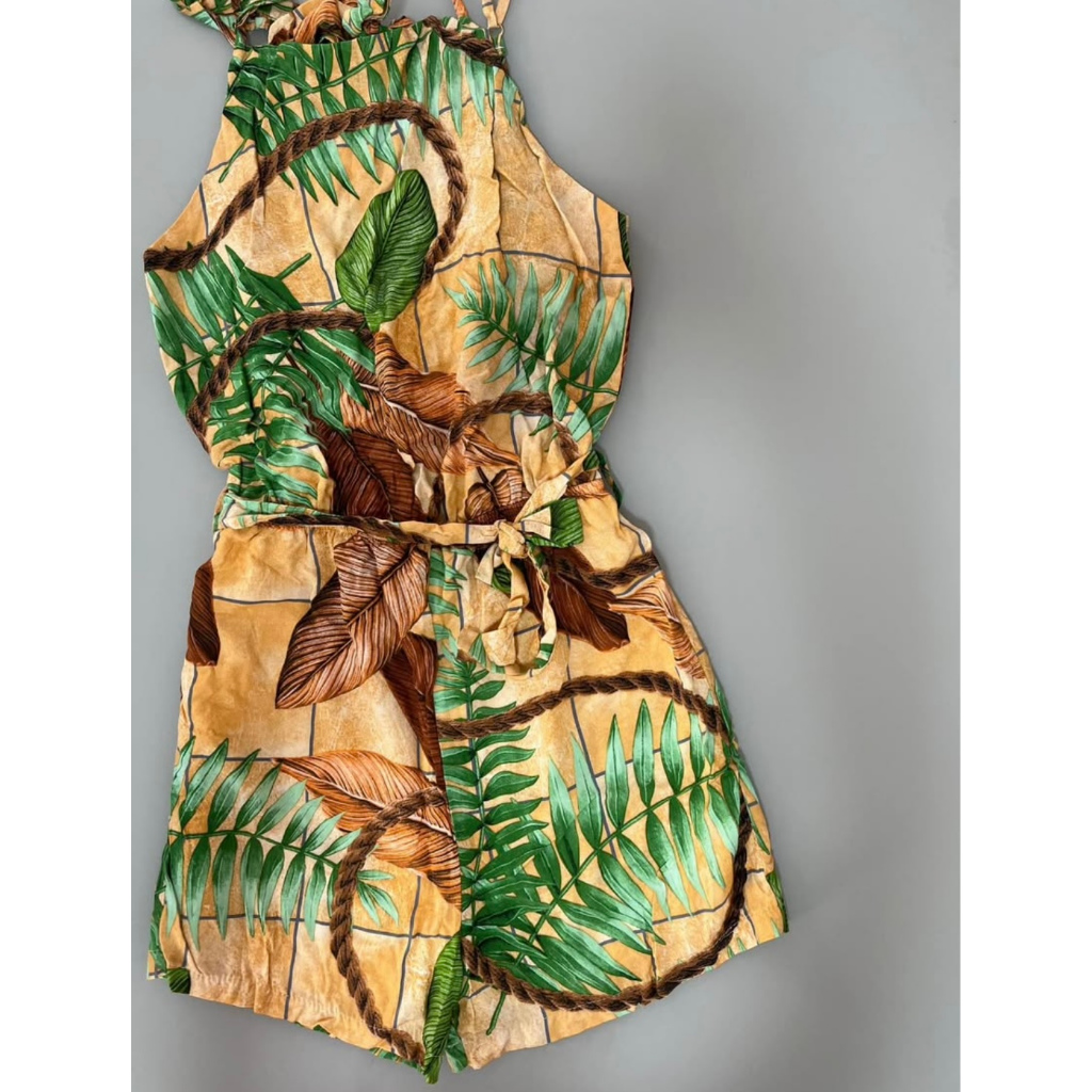Macaquinho feminino estampado curto soltinho verão moda tendência regata confortável