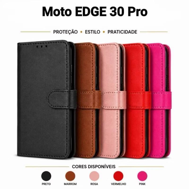 Capa Case Carteira Flip Cover Todos Modelos Capinha Protetora 360 Para MOTOROLA EDGE 30 PRO