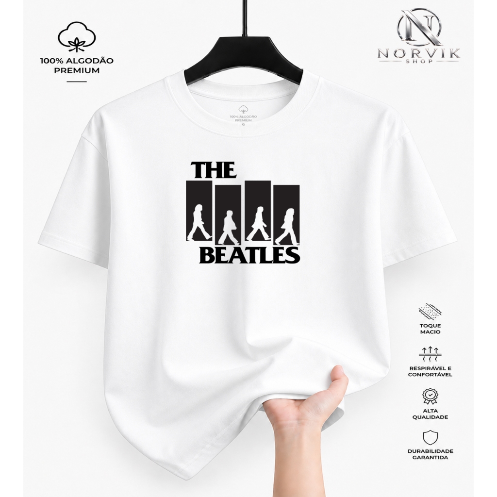 Camisa Estampada Camisa Beatles Camiseta Oversized Streetwear Camiseta Masculina