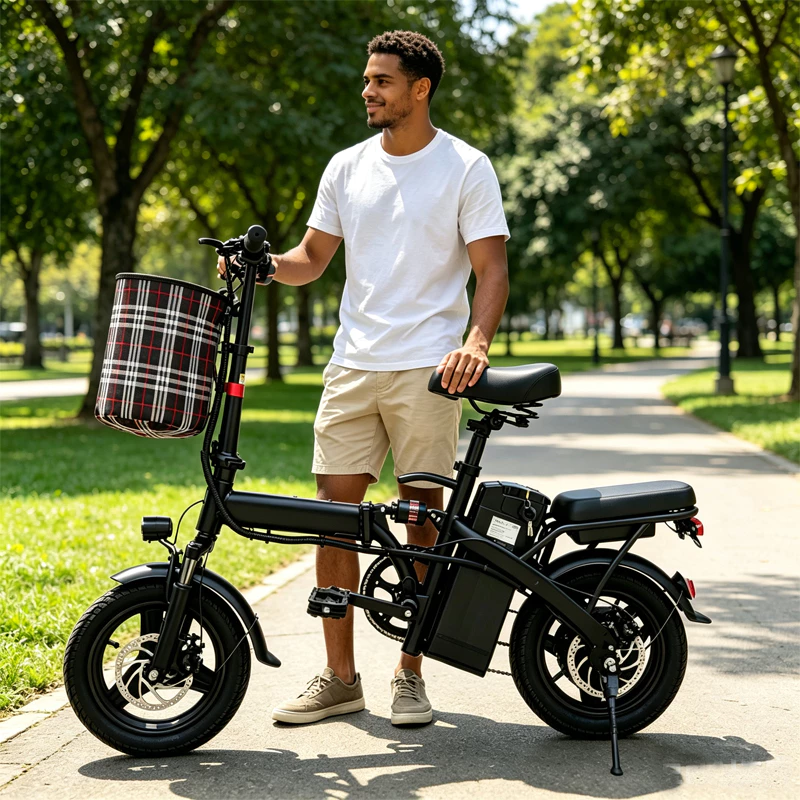 Bicicleta EléTrica DobráVel Para Adultos 9Cavalo, Pedal Tripulado, Compras Ao Ar Livre, Viagem Bicicleta Scooter EléTric — imagem 1