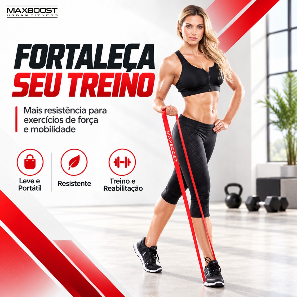 Elástico Super Band Maxboost 7-12kg Faixa de Resistência 2,08m para Musculação Treino Funcional Academia