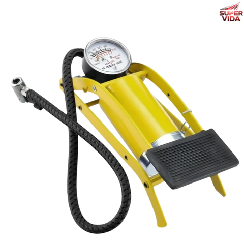 Bomba De Ar Com Pedal Alta Pressão Para Encher Pneu Moto Bike