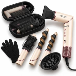 Secador de Cabelo Mondial Multifuncional 5 em 1 Modelador 1500W Rosa 127V