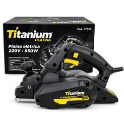 Plaina Elétrica 650W 220V 82mm 17.000 RPM - Titanium Platina