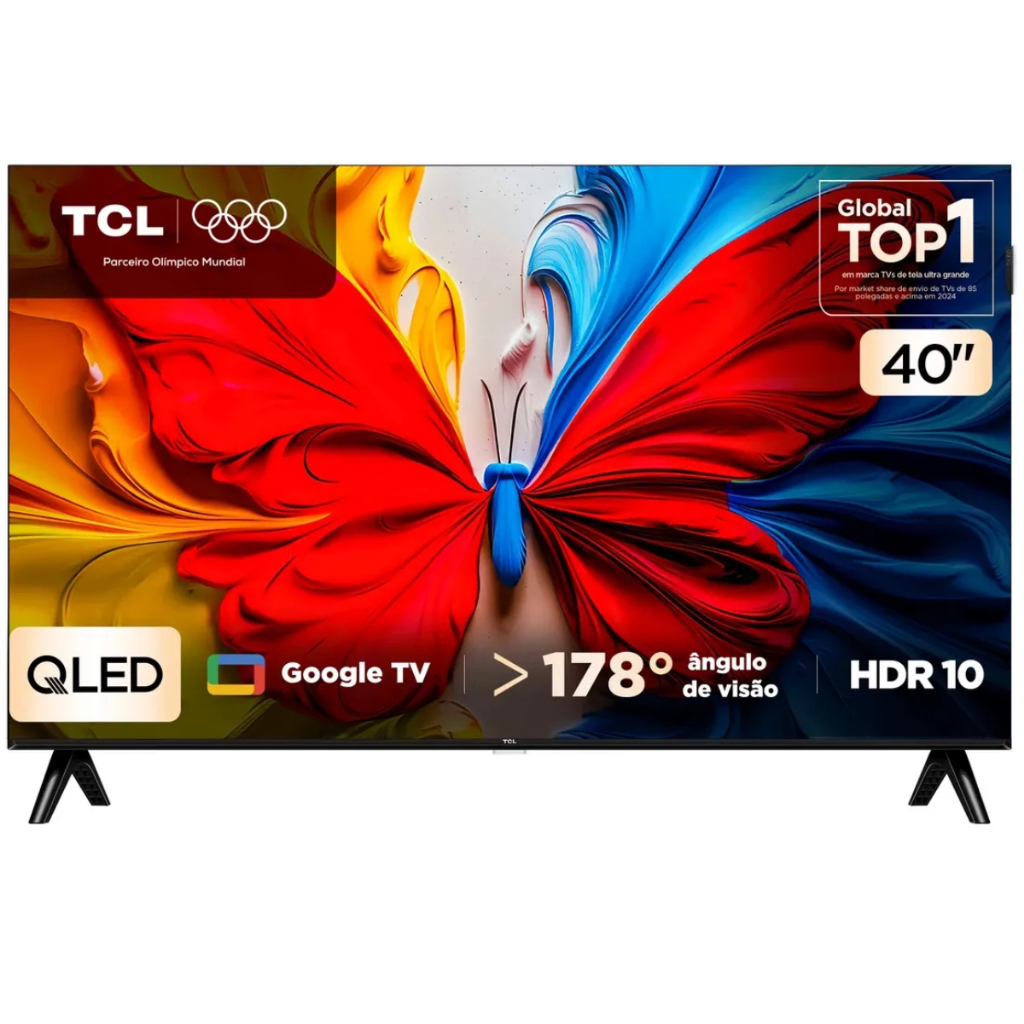 Smart TV TCL 40 Polegadas QLED 40S5K Full HD Google TV HDR10 Dolby Audio Wi Fi Bluetooth