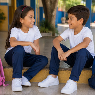 calça infantil menino menina uniforme escolar helanca preta azul verde vermelha com bolso