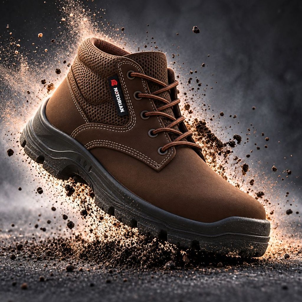 Bota Coturno de Segurança Masculino Bracol Sola de Borracha Costurada Colarinho colmeia Confort