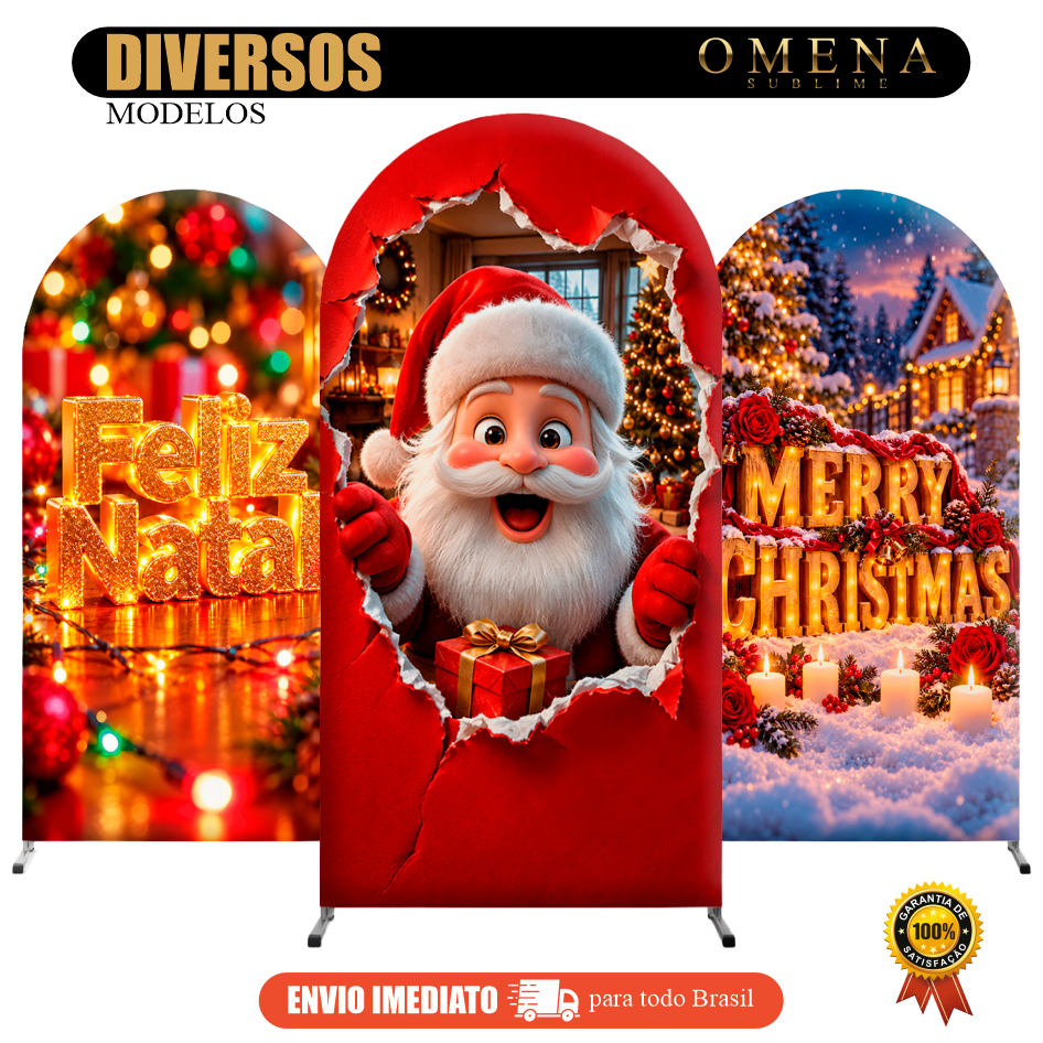 Capa Painel Romano Natal Efeito Realista 3D Tecido Premium Vest Facil 2m X 1m