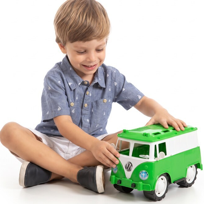 Kombi Carrinho Brinquedo Grande 30cm Comprimento Realista para Meninos 3 anos - INMETRO - QUEEN SHOP