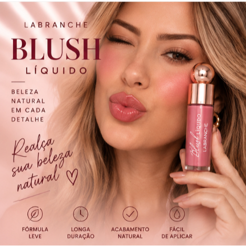 Blush Líquido Labranche Efeito Natural Alta Pigmentação Fácil de Esfumar 6 Cores