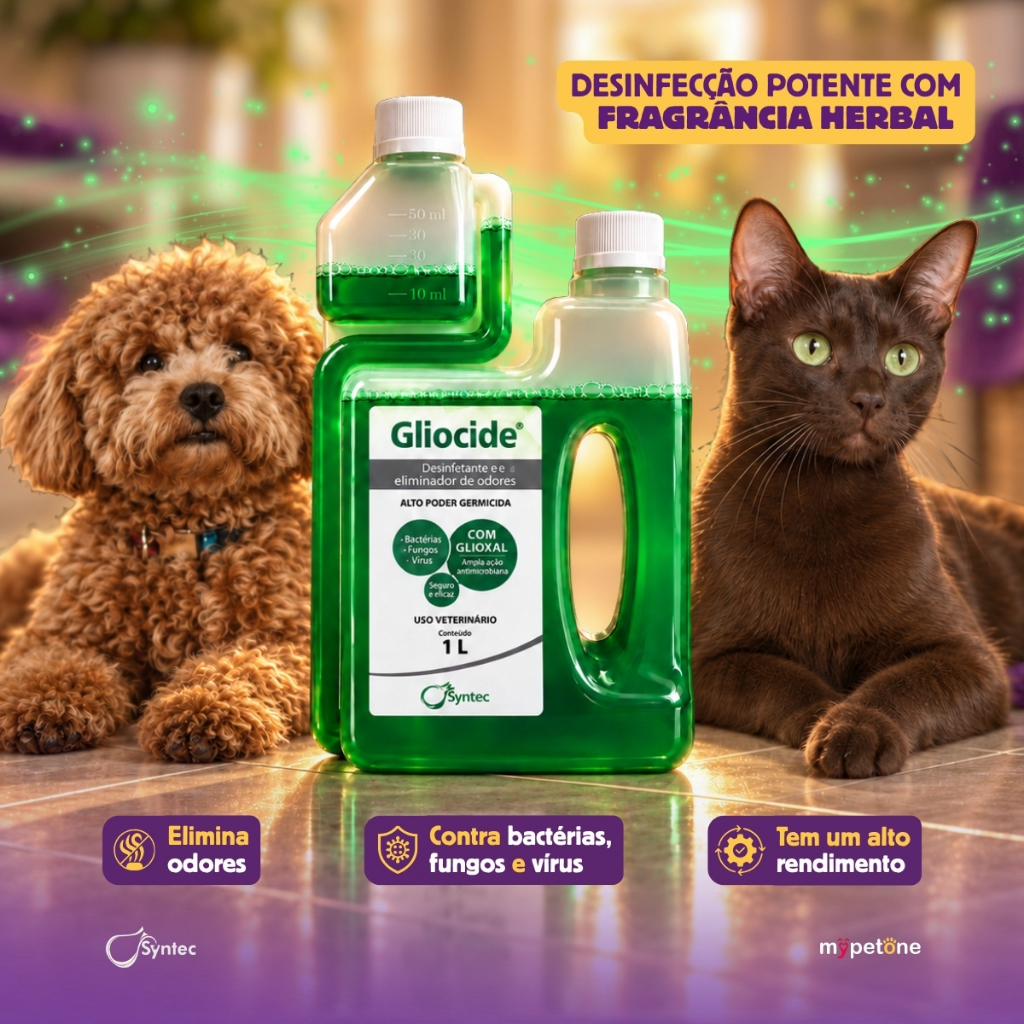 Gliocide Syntec Desinfetante e Eliminador de Odores - 1 Litro