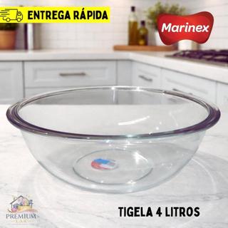 Tigela de Vidro Redonda S/Tampa Marinex Plus 4 Litros