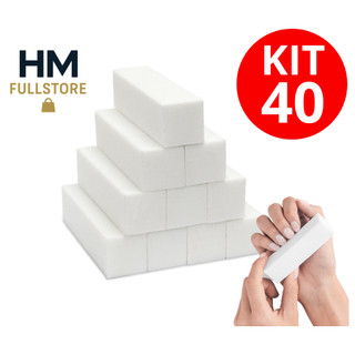LIXA BLOCO - Kit 40/30/20/10/5un Lixas Bloco Polidora Para Unhas Gel Porcelana Polimento …