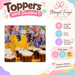 ENVIO EM ATÉ 48H - Toppers para Docinhos Vingadores Cute