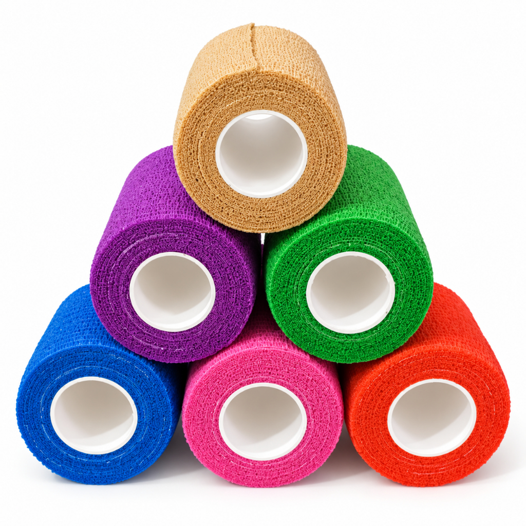 Bandagem Elástica Adesiva Flexível Atadura - 10 Cm - 4,5 metros, esticada