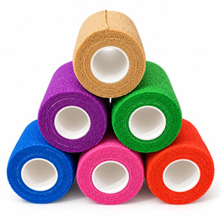 Bandagem Elástica Adesiva Flexível Atadura - 10 Cm - 4,5 metros, esticada