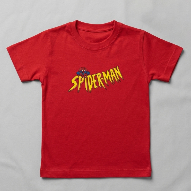 Camiseta Homem Aranha Infantil Manga Curta Algodão Menino Estampada 2 ao 10 Anos
