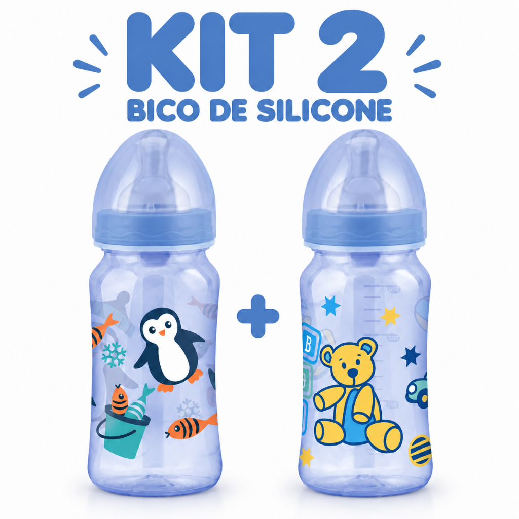 Super Kit 2 Mamadeiras Petita Premium Para Bebê