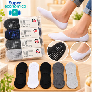 Kit de 3 a 12 Pares de Sapatilhas Invisíveis (Tamanho Único 40-46)