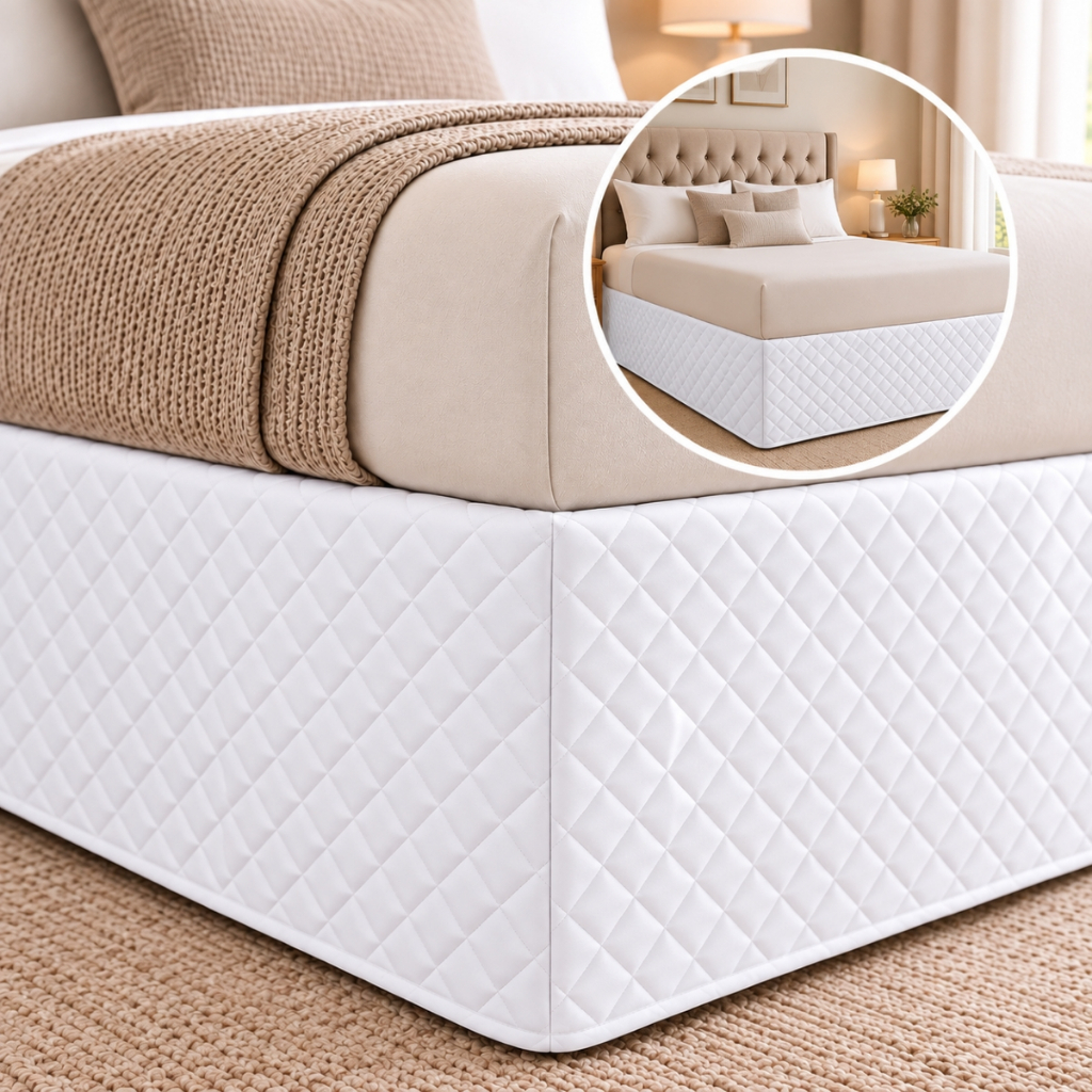 Saia Box Matelada Para Cama Casal Queen King e Solteiro Com Elástico Acabamento Premium Luxo