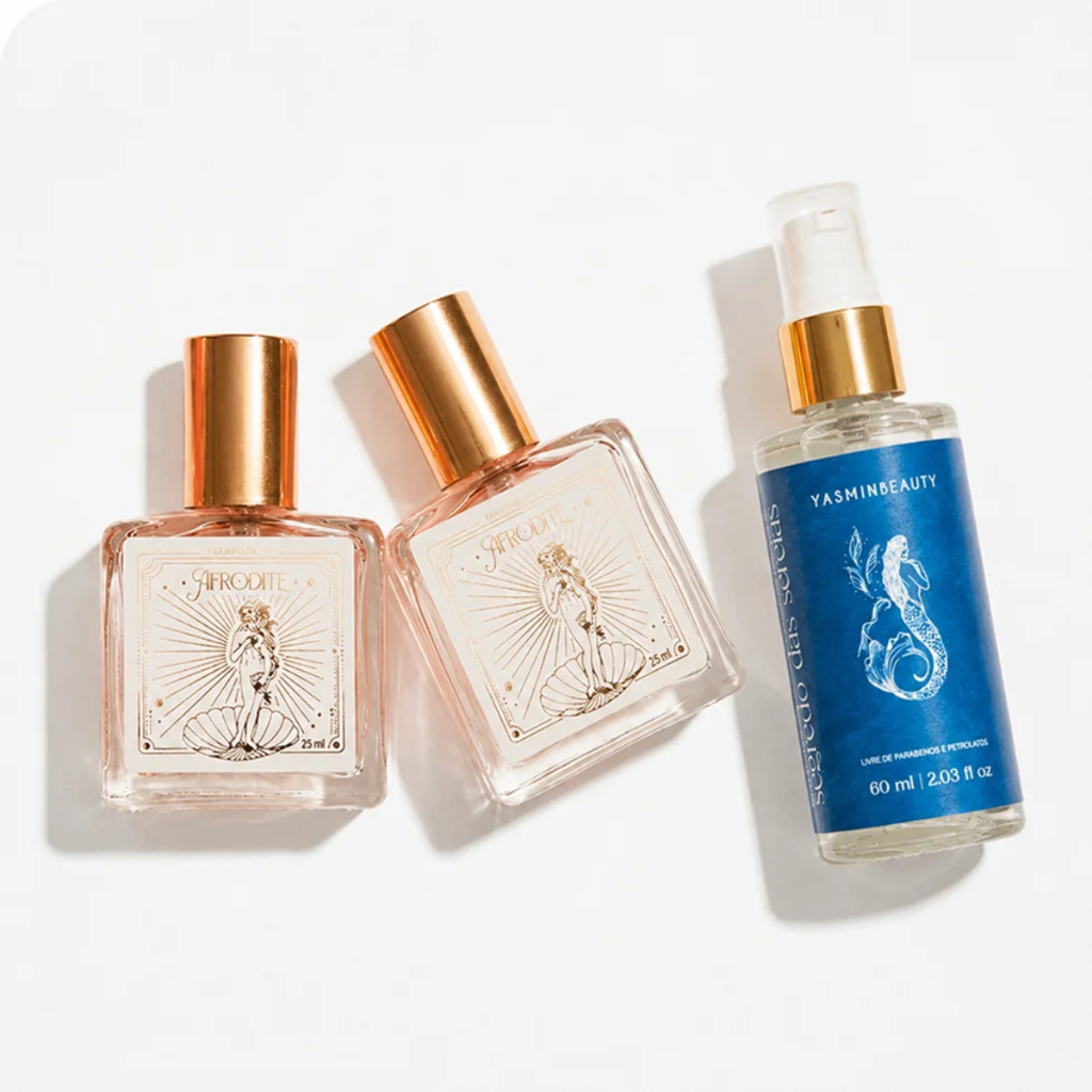 Kit Essenciais Da Sereia - 2 Fragrância Mini Afrodite + Óleo capilar grátis
