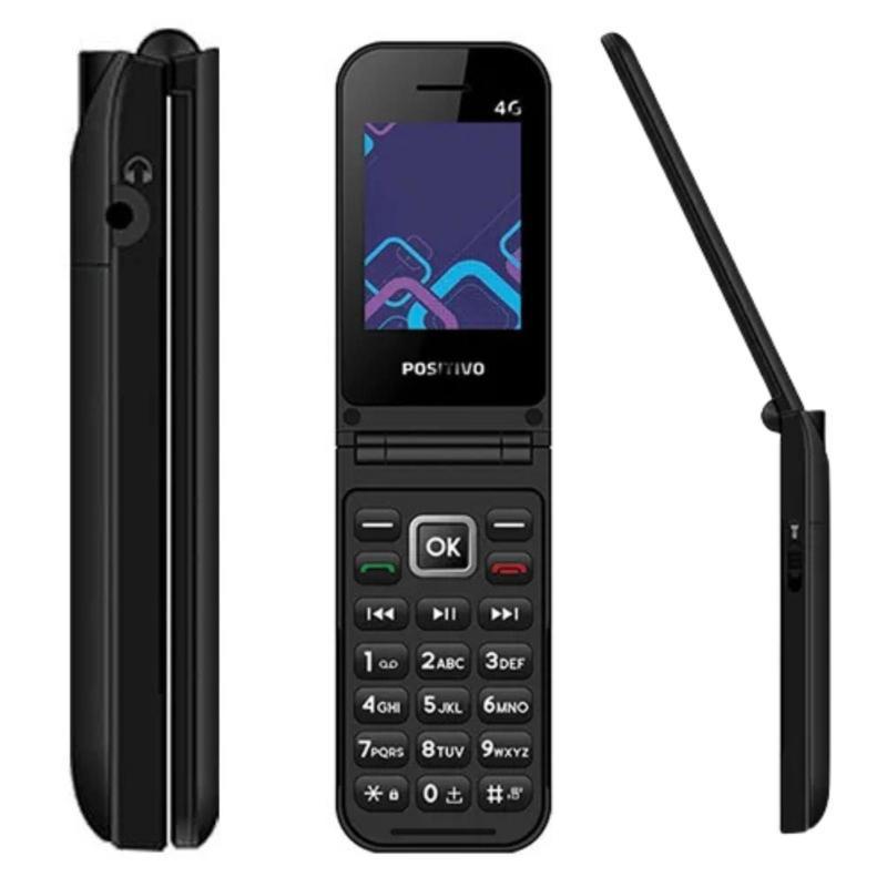 Celular Flip Para Idoso Abre E Fecha Positivo P51 4g