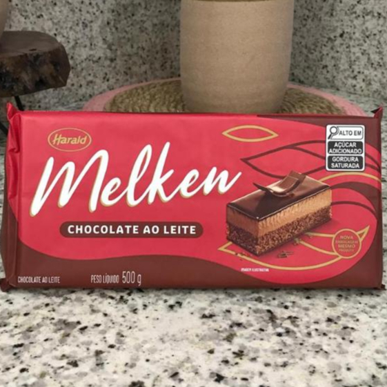 Chocolate em Barra Ao Leite - Melken - 500g - Harald - Rizzo