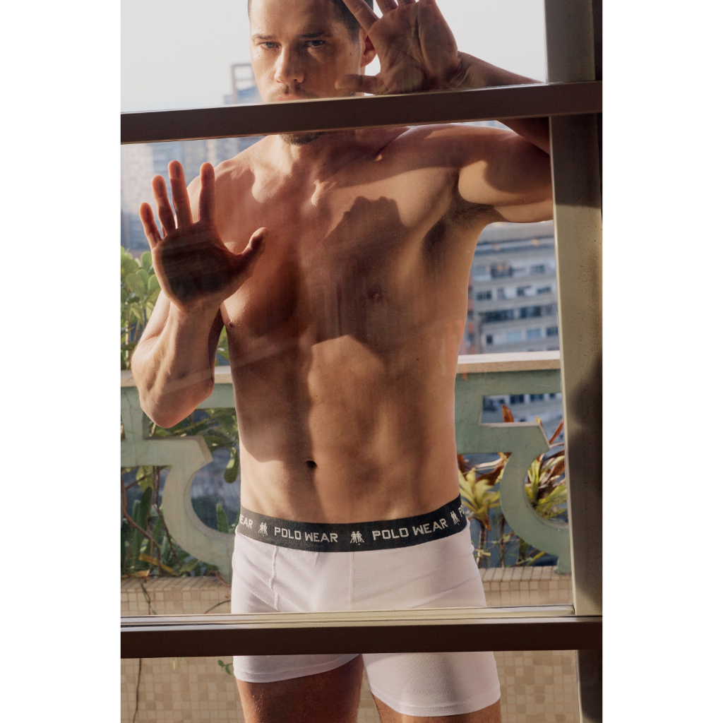 Kit 6 Cuecas Boxer Algodão Polo Wear Sortido