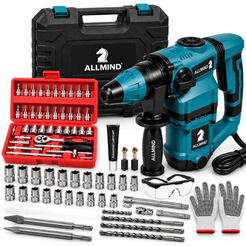 Martelete Rotativo Rompedor Demolidor 1600W SDS Plus Profissional Maleta E Acessorios