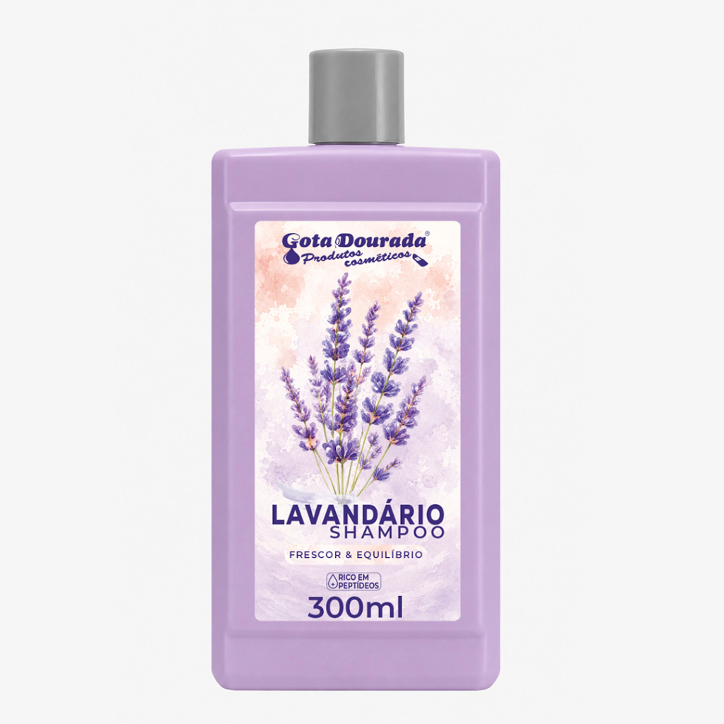 Shampoo Lavandário Gota Dourada 300ml - Banho Relaxante
