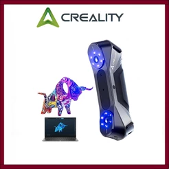 Scanner 3D Profissional Creality CR-Scan Raptor Azul 7 Linhas e NIR Alta Precisão de 0.02mm Portátil