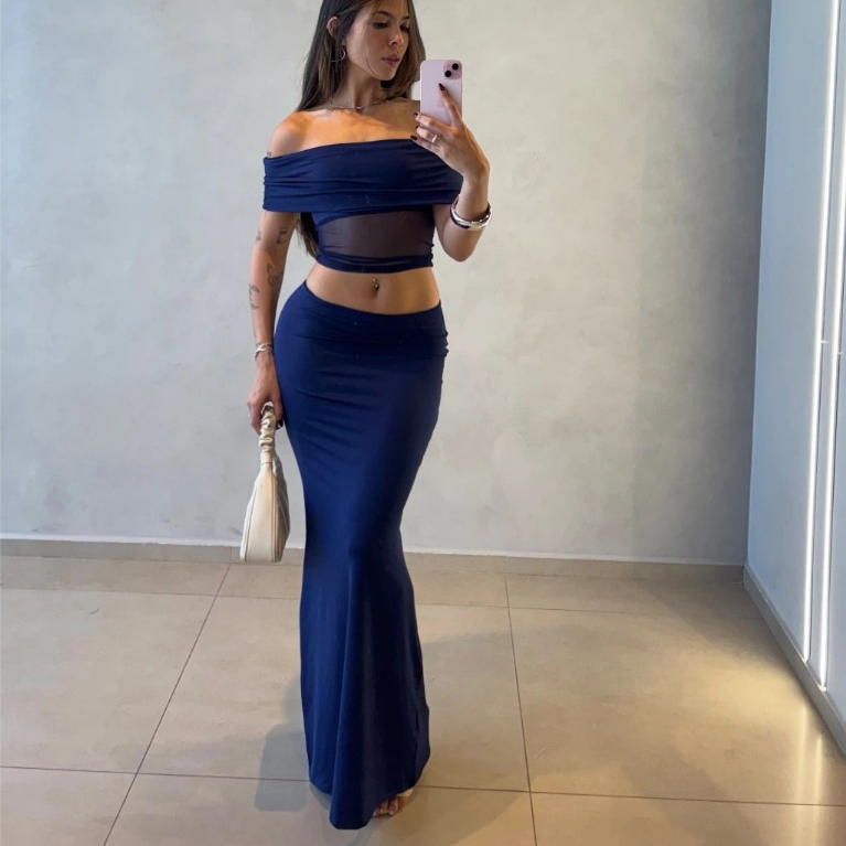 Conjunto Vestido Longo Justo Colado Tomara que Caia- Ana — imagem 2 de 2