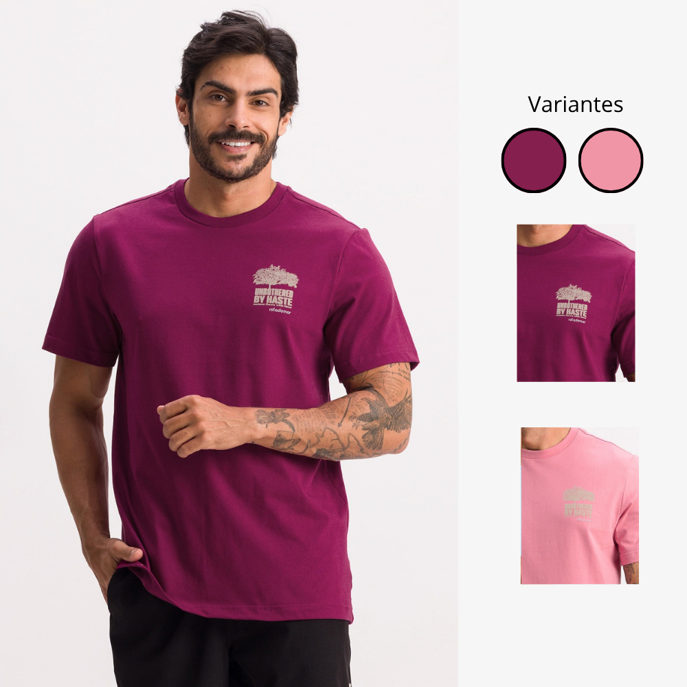 Camiseta Básica Masculina Praia Rota do Mar 100% Algodão Estampada Confortável Macia Promoção
