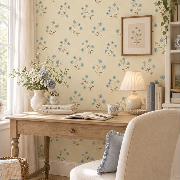 Papel de Parede Floral Mini Retrô TROP37