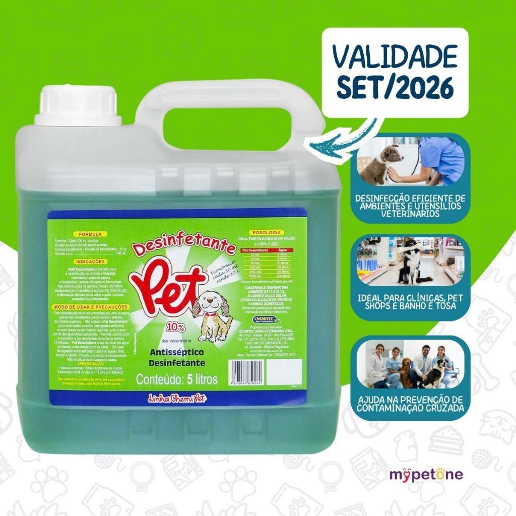 Desinfetante Pet Chemitec Herbal - 5 Litros