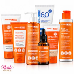 Kit Skincare Dermachem Cuidado Facial com Vitamina C e Clareador para todos os Tipos de Pele