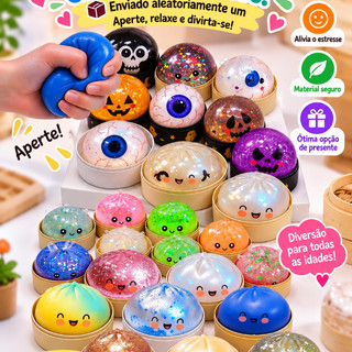 Squishy Bolinho Surpresa Brinquedo Sensorial Antiestresse Fidget Toy Macio para Crianças Modelo Aleatório