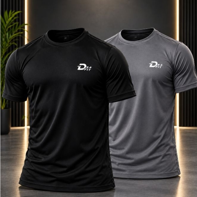 Kit 2 Camisetas Academia Masculina, Camisa Esportiva, Camiseta Para Treino,Camisa Dry Fit